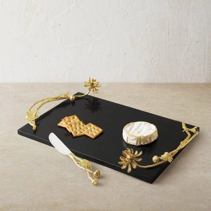 Dahlia Cheese Board with Knife