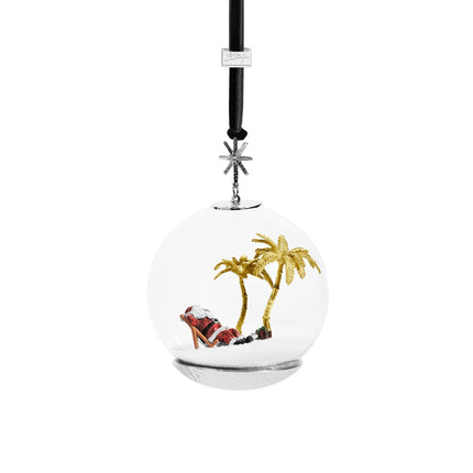 ISLAND SANTA GLOBE ORNAMENT