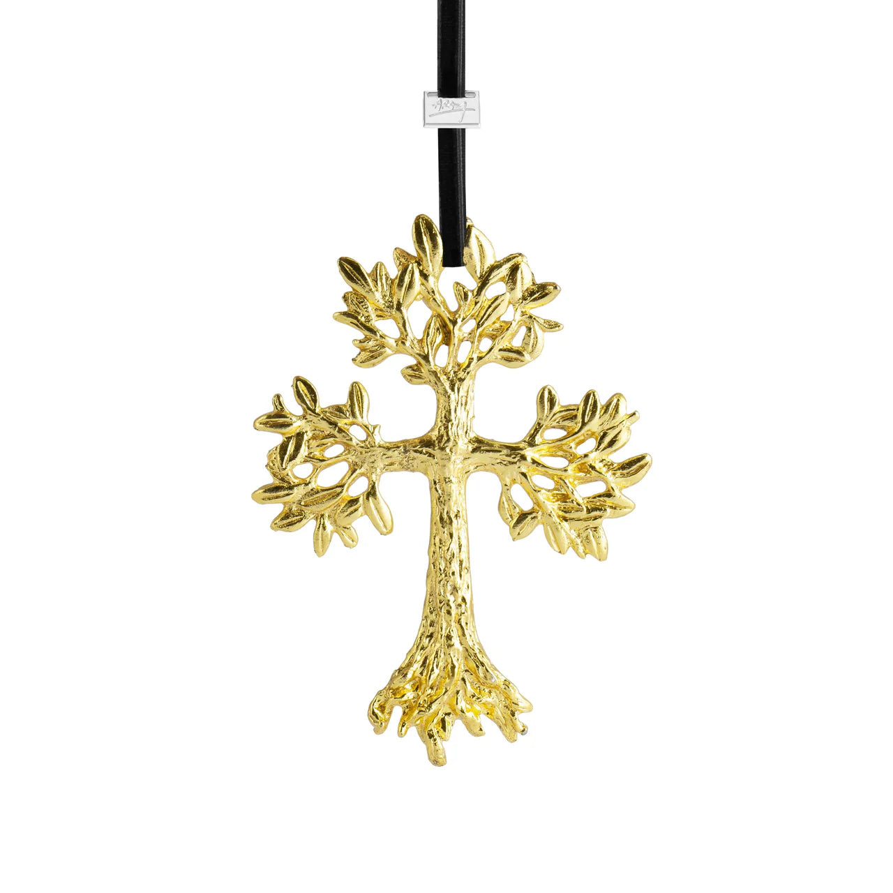 LEAFY CROSS ORNAMENT