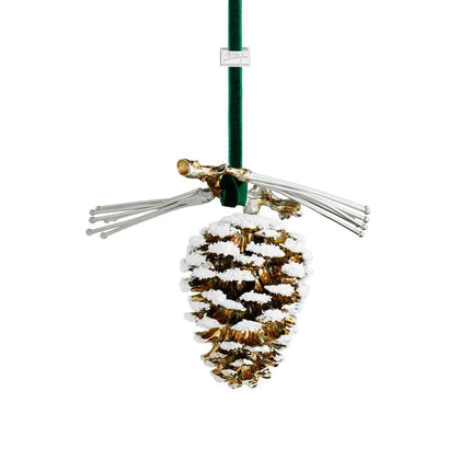 PINE CONE SNOWY ORNAMENT