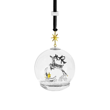 REINDDER SNOW GLOBE ORNAMENT