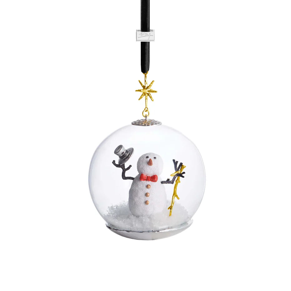 SNOWMAN SNOW GLOBE ORNAMENT