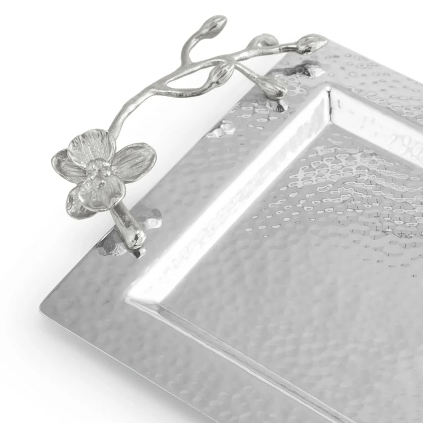WHITE ORCHID VANITY TRAY