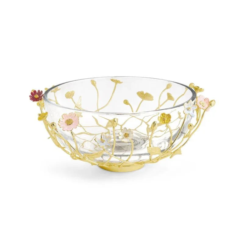 WILDFLOWERS LG GLASS BOWL