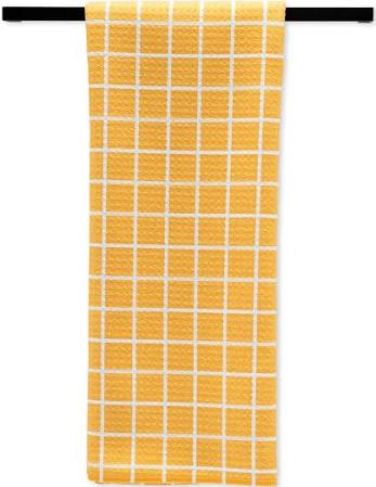 Summer Grid OrangeTea Towel