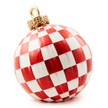 RED CHECK TABLE TOP ORNAMENT